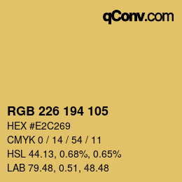 Color code: RGB 226 194 105 | qconv.com