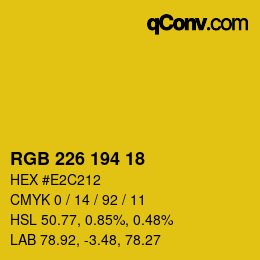 Color code: RGB 226 194 18 | qconv.com