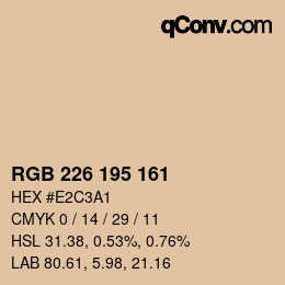 Farbcode: RGB 226 195 161 | qconv.com