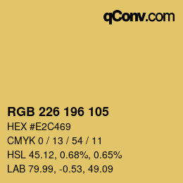 Color code: RGB 226 196 105 | qconv.com