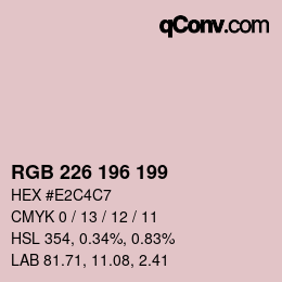 Color code: RGB 226 196 199 | qconv.com