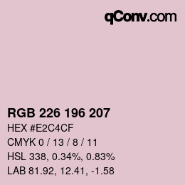 Color code: RGB 226 196 207 | qconv.com