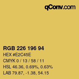Color code: RGB 226 196 94 | qconv.com