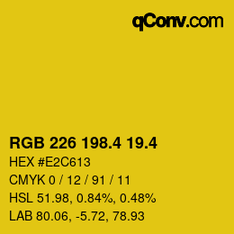 カラーコード: RGB 226 198.4 19.4 | qconv.com