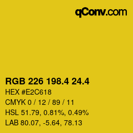 カラーコード: RGB 226 198.4 24.4 | qconv.com