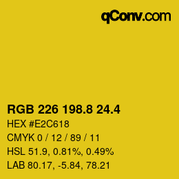 カラーコード: RGB 226 198.8 24.4 | qconv.com