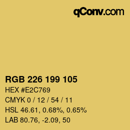 Color code: RGB 226 199 105 | qconv.com