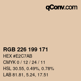 Color code: RGB 226 199 171 | qconv.com