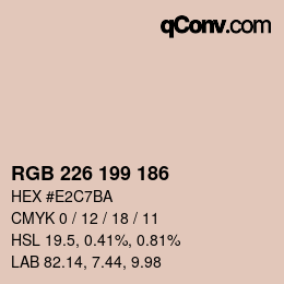 Color code: RGB 226 199 186 | qconv.com