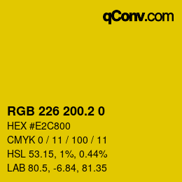 カラーコード: RGB 226 200.2 0 | qconv.com