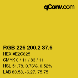 カラーコード: RGB 226 200.2 37.6 | qconv.com