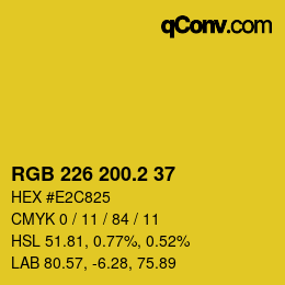 カラーコード: RGB 226 200.2 37 | qconv.com