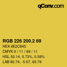 カラーコード: RGB 226 200.2 69 | qconv.com