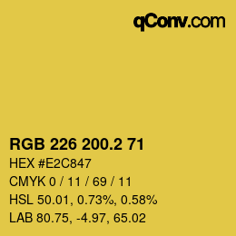 カラーコード: RGB 226 200.2 71 | qconv.com