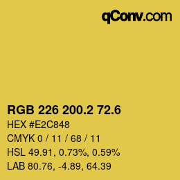 カラーコード: RGB 226 200.2 72.6 | qconv.com