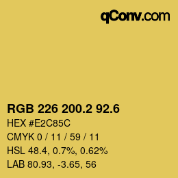 カラーコード: RGB 226 200.2 92.6 | qconv.com