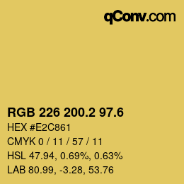 カラーコード: RGB 226 200.2 97.6 | qconv.com