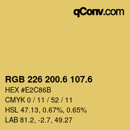 カラーコード: RGB 226 200.6 107.6 | qconv.com