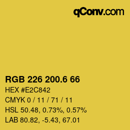 カラーコード: RGB 226 200.6 66 | qconv.com