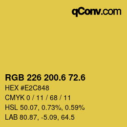 カラーコード: RGB 226 200.6 72.6 | qconv.com
