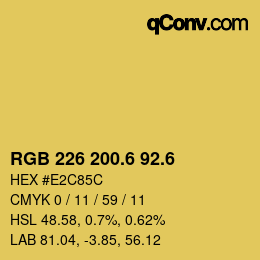 カラーコード: RGB 226 200.6 92.6 | qconv.com