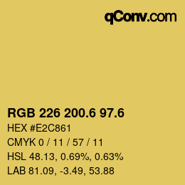 カラーコード: RGB 226 200.6 97.6 | qconv.com