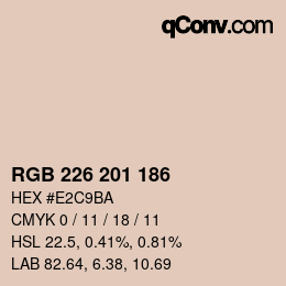 Color code: RGB 226 201 186 | qconv.com