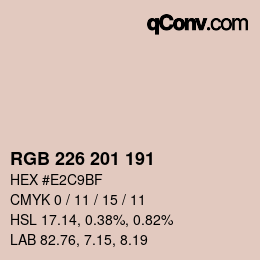 Color code: RGB 226 201 191 | qconv.com
