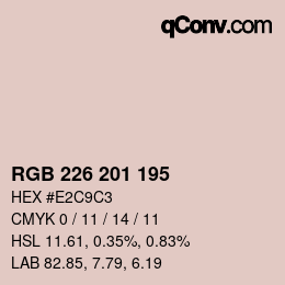 Color code: RGB 226 201 195 | qconv.com