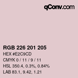 Color code: RGB 226 201 205 | qconv.com