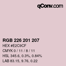 Color code: RGB 226 201 207 | qconv.com