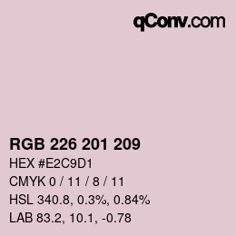 Color code: RGB 226 201 209 | qconv.com