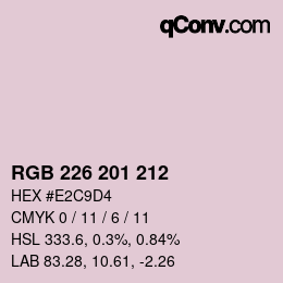 Color code: RGB 226 201 212 | qconv.com