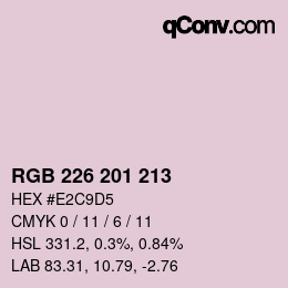 Color code: RGB 226 201 213 | qconv.com