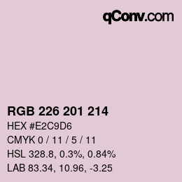 Color code: RGB 226 201 214 | qconv.com