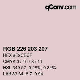 颜色代码: RGB 226 203 207 | qconv.com