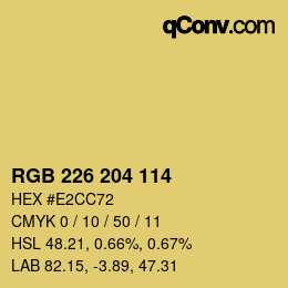 Color code: RGB 226 204 114 | qconv.com