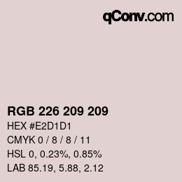 Color code: RGB 226 209 209 | qconv.com