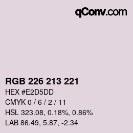 カラーコード: RGB 226 213 221 | qconv.com