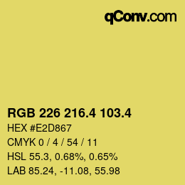 カラーコード: RGB 226 216.4 103.4 | qconv.com