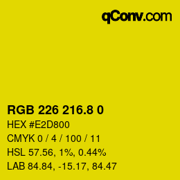 カラーコード: RGB 226 216.8 0 | qconv.com