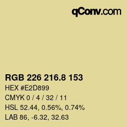 Color code: RGB 226 216.8 153 | qconv.com