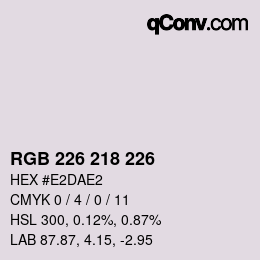 Code couleur: RGB 226 218 226 | qconv.com