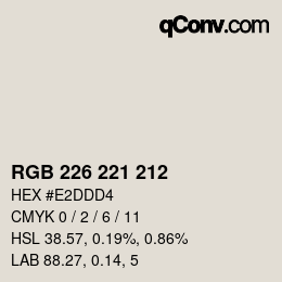 カラーコード: RGB 226 221 212 | qconv.com