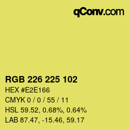 Color code: RGB 226 225 102 | qconv.com