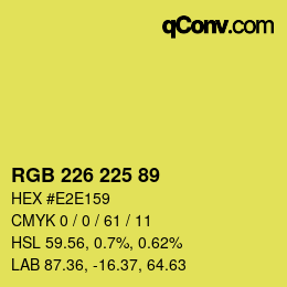 Color code: RGB 226 225 89 | qconv.com