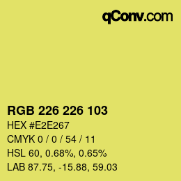 Color code: RGB 226 226 103 | qconv.com