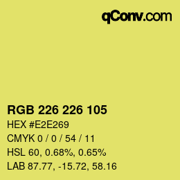 Color code: RGB 226 226 105 | qconv.com