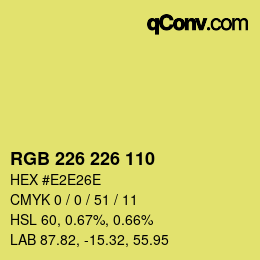 Color code: RGB 226 226 110 | qconv.com