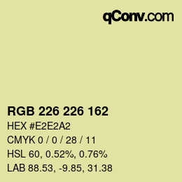 Color code: RGB 226 226 162 | qconv.com